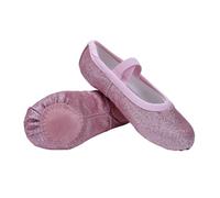 Ballet Shoes Split-Sole Dance Slippers with Cross Elastic Strap Slip-On Flats School Shoes Solid Color Lightweight Footwear Indoor Gymnastic Breathable Footwear