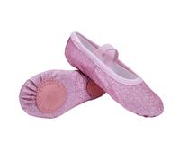Ballet Shoes Split-Sole Dance Slippers with Cross Elastic Strap Slip-On Flats School Shoes Solid Color Lightweight Footwear Indoor Gymnastic Breathable Footwear