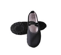 Ballet Shoes Women Ballet Slippers for Woman Danseuse PU Leather Professional Dancers for Girls Kids Soft Sole Children Toddler Dance Shoes(Black Elastic Split,40)