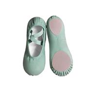 Ballet Shoes Women's Soft Training Ballerina Summer Comfortable Ballet Dance Shoes for Dance Performance Gymnastics(Green,28)