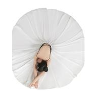 Ballet Skirt For Chiffon Long Ballroom Modern Dance Wear For Adult(WHITE,720 degree 70cm)