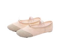 Ballet Slippers Ballet Shoes Kids Dance Slippers Professional Canvas Soft Sole Ballet Dancing Girls Women Ballet Yoga Gym Dancer Girl Shoes(Khaki,32)