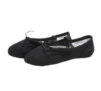 Ballet Slippers Black Red Pink White Canvas Flat Yoga Teacher Gymnastic Ballet Dance Shoes Kids Ballet for Girls Women(Black,25(16cm))