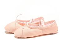 Ballet Slippers Black Red Pink White Canvas Flat Yoga Teacher Gymnastic Ballet Dance Shoes Kids Ballet for Girls Women(Fuse,25(16cm))