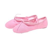 Ballet Slippers Cloth Head Yoga Teacher Gym Indoor Exercise Canvas Dance Shoes Children Girls Woman for Dancing(Light Pink,EU34(20.5cm))