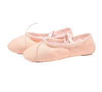 Ballet Slippers Cloth Head Yoga Teacher Gym Indoor Exercise Canvas Dance Shoes Children Girls Woman for Dancing(Pink,EU36(21.5cm))