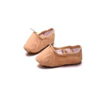 Ballet Slippers Girls Flat Canvas Head Black White Soft Zapatos De Punta De Ballet Slippers Ballet Belly Gym Yoga Dance Shoes Kids Woman Man(Beige,33)