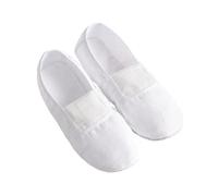 Ballet Slippers Professional Gymnastics Shoes Ballet for Girls Whole Sole Standard Yoga Fitness Woman Soft Dance Shoe(White,37)