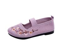 Ballet Slippers Women Animal Shoes One Foot Stirrup Ethnic Style Leisure Fly Weaving Embroidery Leisure Shoes Chunky School Flats Women Purple