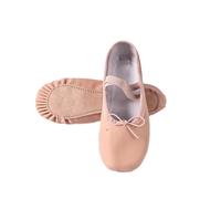 Ballet Slippers Women's Ballerinas for Women Danseuse Leather Professional Dancers for Girls Children Soft Soles Children Dance Shoes(32(20cm)) Pink
