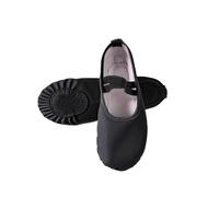 Ballet Slippers Women's Ballet Slippers for Woman Danseuse PU Leather Professional Dancers for Girls Kids Soft Sole Children Toddler Dance Shoes(Black,26)