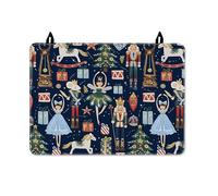 Ballet Stove Top Cover for Electric Stove, Christmas Festive Nutcracker Gifts Xmas Navy Blue Rubber Non-Slip Flat Top Electric Protector Mat Kitchen Countertop Decor 28x20 Inch