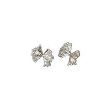 Ballet Style Skirt Bow Zircon Stud Earrings for Women, Luxury Delicate Versatile Commuter Earrings Gift (Golden dance skirt)
