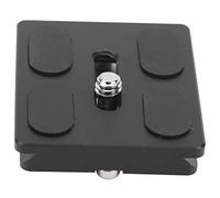 Ballhead Quick Release Plate, Universal Aluminium Alloy SLR Camera Tripod Ballhead, Stable and Durable, Non-Slip Rubber Pad, Convenient Screw, Black, Size: 5x4.2x0.8cm