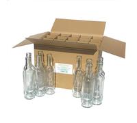 BALLIIHOO 375ml / Half Size Clear Wine Bottles Pack of 20 for Home Made Wine and Liqueurs