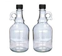 Balliihoo Homebrew Pack Of 2 x Glass Flagon Style Bottles With Screw Caps - 1 Litre Capacity