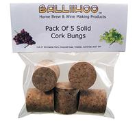 BALLIIHOO Pack of 5 x Solid Cork Bungs to Fit Standard 1 Gallon Demijohn