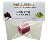 BALLIIHOO Single Bored Rubber Bung to Fit 1 Gallon Demijohn