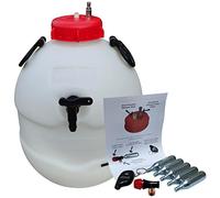 BALLIIHOO Top Tap King Keg Premium Barrel with Full Co2 Control System (Cap - Tap - Pressure Reader - 16g Bulbs)