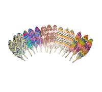 Ballinger Mixed Indian Large Goose Feather Bulk,50Pcs,5 Style,6-8inch
