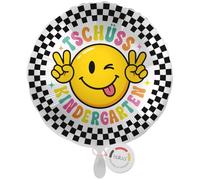 balloa Foil Balloon Smiley Goodbye Kindergarten, Helium Balloon for First Day of School, Gift for Back to School, Balloon Nursery Farewell, Emoji Party Decoration School, 33 cm