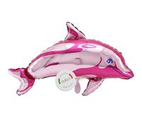 balloa Foil Balloon XXL Dolphin Pink Underwater Animal Motif, Helium Balloon Sea Creature, Balloon Dolphin for Children's Birthday, Party Decoration Ocean, Gift for Birthday, Animal Balloon, 88 cm