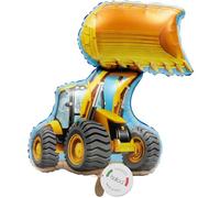 balloa Foil Balloon XXL Excavator Construction Site, Helium Balloon Bulldozer, Balloon Wheel Loader Construction Vehicle for Party, Party Decoration Birthday, Gift for Children's Birthday Boy Girl, 62