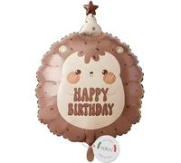 balloa Foil Balloon XXL Hedgehog Happy Birthday, Helium Balloon, Birthday Children's Party Decoration, Birthday Balloon for Boys Girls, Party Decoration Forest Animals Balloon, Gift Children's