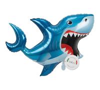 balloa Foil Balloon XXL Shark Underwater Animal Motif, Helium Balloon Sea Creature, Balloon Shark for Children's Birthday, Party Decoration Ocean, Gift for Birthday, Animal Balloon, 88 cm