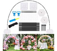 Ballon Arch Stand Reusable Balloon Arch Kit Adjustable Balloon Sticks and Holders for Wedding Graduation and Birthday Party Christmas Decorations Free Bending Shape 8ft-10ft