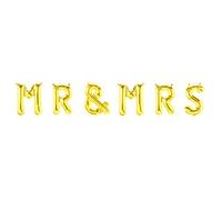 ballonfritz® Balloon Mr & MRS Lettering Set in Gold - Foil Balloons as Wedding Gift, Party Decoration or Surprise