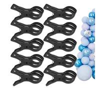 Balloon Arch Clips - 9x2.5cm Transparent Heavy-Duty Spring Clamps | 10PCS ABS Backdrop Clip Set for Balloon Garland Decoration | Ideal for Birthday, Wedding, Crafts & Studio Use