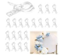Balloon Arch Clips for Backdrop - Clear Spring Clamps, 3.5 Inch Clamps for Balloon Arch, Heavy Duty Balloon Clips for Backdrop Decoration, Birthday, Wedding, Christmas, Party (20 Pack)