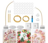 Balloon Arch Kit, 2.5 m & 1.5 m Free Bend Balloon Stand, Half Arch Balloon Arch Frame, Balloon Stand for Birthday, Wedding, Graduation Party, Anniversary, Gold