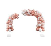 Balloon Arch Kit 2.5M & 1.5M Half Balloon Arch Stands with Water Bags Solid Color Free Bend Balloon Flower Backdrop Stand Freestanding Decoration for Birthday/Weddings/Graduation (White)