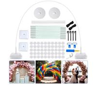 Balloon Arch Kit Stand with Foldable Storage, 10FT Wide & 9FT Tall Adjustable Balloon Arch Frame, Includes Thicken Water Fillable Base,for Wedding, Baby Shower, Birthday, Graduation Party Backdrop