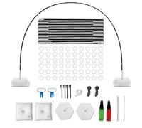 Balloon Arch Stand Kit With Water Fillable Base and Fibre Poles - 10 Ft Adjustable (2.7M Tall & 3M Wide) for Weddings, Graduations, Birthdays Party