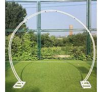 Balloon Arch Support Kit Round Metal e for Wedding Arches 2.6x2.2m Half-Circle for Birthday Parties Baby Showers Graduations and Photo Booth (White)