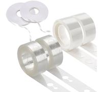 Balloon Arch Tape Kit with 2 x 5m Balloon Arch Strips, 200 Glue Sticks and 2 x10m White Ribbons for Balloons, Garland Decorating Strip Kit, for Party Wedding/Birthday/Baby Show Decorations