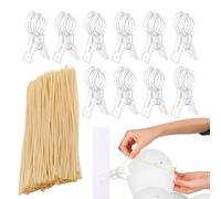 Balloon Bow Clips - Heavy Duty Transparent Spring Clips 9x2.5cm Balloon Banner Holder | Outdoor Garden Birthday Graduation Photo Pool Furniture Craft