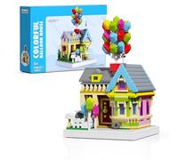 Balloon Building Hut Mini Building Block Set, 1249PCS Creative City Series Architecture Model Toys, STEM Street View Construction House Micro Bricks Kit, Ideas Gifts for Kids Adults