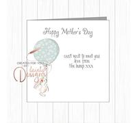 Balloon Bunny Happy 1st Mother's Day Card Mummy Mum To Be From The Bump Pregnant