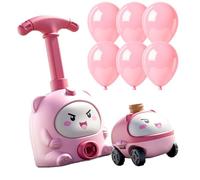 Balloon Car - Educational STEM Kit, Kids Launcher Toy Set | Aerodynamic Inertia Power Physics Science Experiment, Manual Pump Friction Vehicle Play Set For Kindergarten Living Room