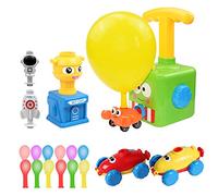 Balloon Car Toy, Children Inertial Balloon Powered Car Science Intelligence Education Toy, Balloon Pump Cars Racer Kit Gift for Boys Girls