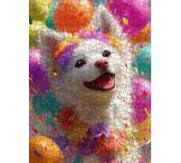 Balloon Dog Jigsaw Puzzle 2000 Piece, Puzzles for Adults 2000, The Impossible Challenge, Jigsaw Puzzle Games Classic Educational, Wooden Puzzles, for Home Wall Decoration Gift FNKL1-837