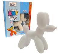 Balloon Dog Marble Pouring Kit - DIY Paint Your Own Dog Model Figure - Complete Craft Set with Pouring Art Paints for Kids & Adults - Painting Activity Arts Set for Ages 5+ - Kids Marble Painting Kit