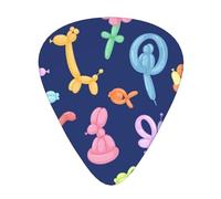 Balloon Dog On Blue Guitar Pick 12 Packs Guitar Plectrums Best Musical Gift Including 0.46mm/0.71mm/0.96mm