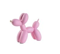 Balloon Dog Sculpture, Resin Figurine, Modern Pop Art Style, Home Decor, Multiple Colours, Abstract Dog Figurine with Multiple Choices (Pink)