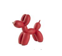 Balloon Dog Sculpture, Resin Figurine, Modern Pop Art Style, Home Decor, Multiple Colours, Abstract Dog Figurine with Multiple Choices (Red)