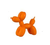 Balloon Dog Sculpture, Resin Figurine, Modern Pop Art Style, Home Decor, Multiple Colours, Abstract Dog Figurine with Multiple Choices (Orange)